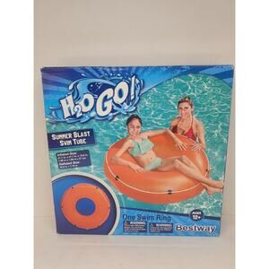 Bestway H2O GO! Orange Summer Blast 42" Large Swim Tube - Ages 12+ - NEW SEALED